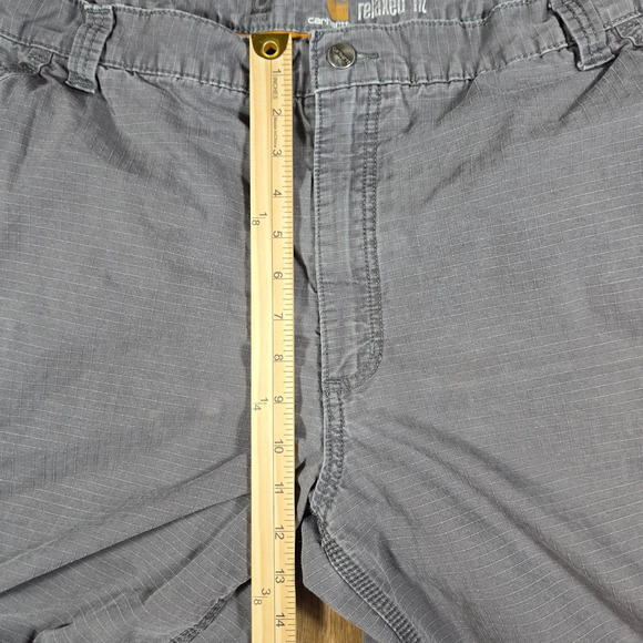 Carhartt Ripstop Cargo Shorts Men's 42x10 Gray Stretch Relaxed Fit 101168-039 - Picture 4 of 12